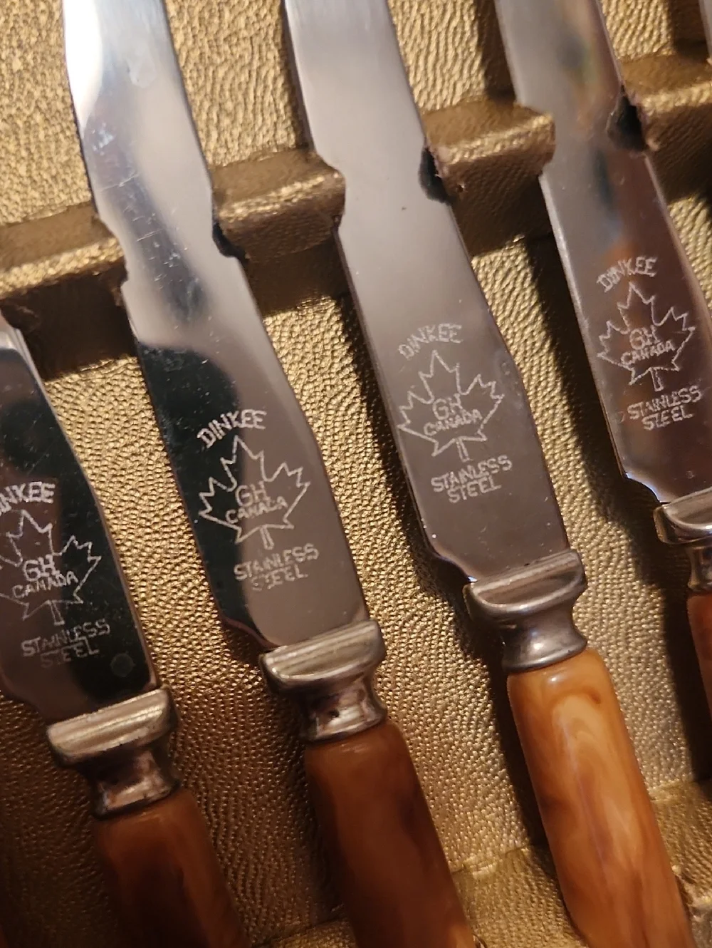 VTG 1950s Dinkee Knife Set /charcuterie Set With Mini Appotizer Forks